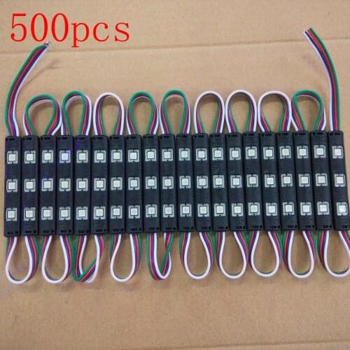FREE DHL 500pcs/lot Samsung chip Black PCB DC12V 1W RGB 5050 injection LED Module light,advertising/windows light