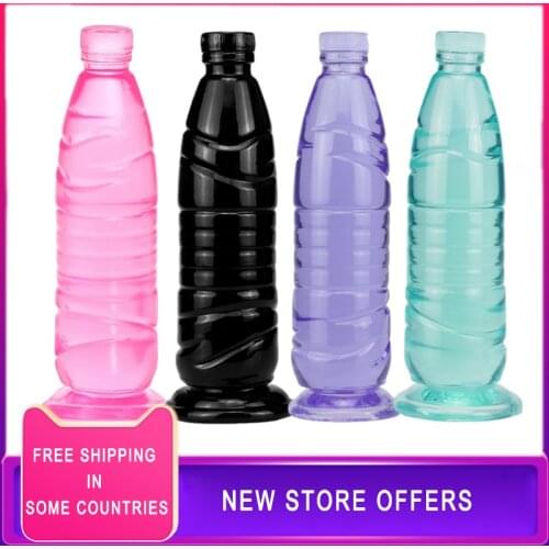 Huge Anal Dildo Mineral Water Bottle Anal Plug with Suction Cup Dildo Anal Expansion Vagina Stimulate Big Sex Toys for Couples