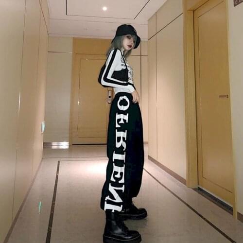 Womens Pants Large Size Thin Loose Sweatpants Korean Printing Bouquet Foot Guard Trousers Wild Casual Harem Pants Spring Summer