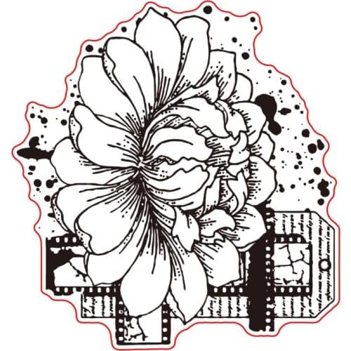 Flower background Deer Transparent Silicone Stamp Seal for DIY scrapbooking photo album Decorative clear stamps A389