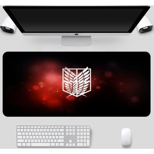 GuJiaDuo Anime Attack Giant Logo Mouse Pad Gamer Computer Notebook Non-slip Keyboard Mat Gaming Accessories Anime Mouse Pad xxl