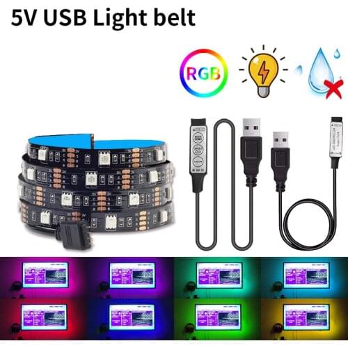 DC5V USB Led Strips Lights RGB 5050 Led Lighting Lamp For Neon Lights TV BackLight Party Decor Flexible Tape Diode 1M 2M 3M 5M