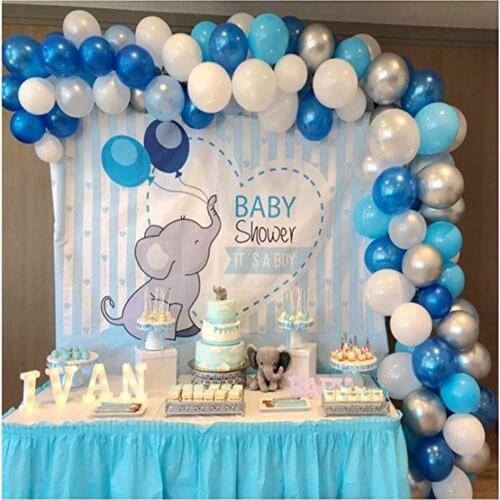 Blue Pink Balloon Arch Kit Elephant Baby Shower Balloon Baby Gender Reveal Kid Birthday Party Babyshower Christening Decor Globo