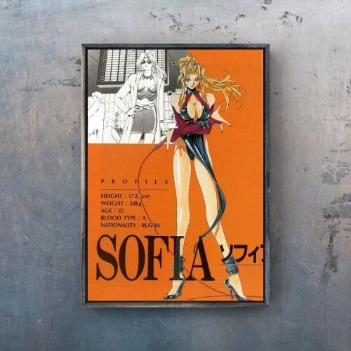 Sofia Toshinden Classic Japanese Anime poster Art Canvas Printed Picture TV Drama Poster Fan Gift Artwork