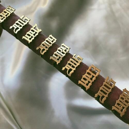 QIAMNI 1980-2001 Year Number Ring Gift Fashion Old English Number Wedding Souvenir Rings for Women Bague Femme Anillos Mujer