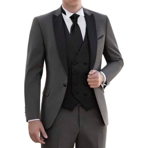 New Arrival Groom Wear Slim Wedding Dress Business Suits Prom Party Suits costume homme mariage luxe 3 Piece(Jacket+Vest+Pants)