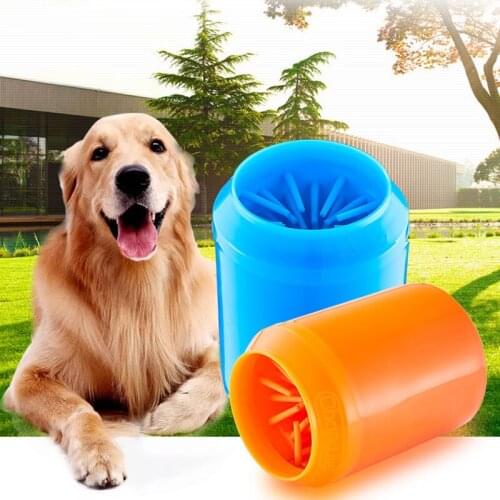 Pet Cats dogs foot clean mug for dogs cats cleaning tool plastic soft wash brush paw washer pet accessories for dog
