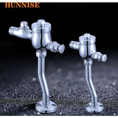 Brass Delay Urine Flushing Valve Wall Mounted Bathroom Toilet Delay Urinal Valve Quality Copper Hand Press Urine Flushing Valve