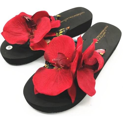 HAHAFLOWER Summer 3.3CM Platform Muffin Beach Sandals Wedge Flip Flops Slope Heel Thick Bottom Cool Slippers FREE SHIPPING