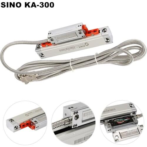 SINO KA-300 DRO Linear Glass Scale KA300 70mm 120mm 170mm 220mm 270mm 0.005mm Optical Grating Ruler Encoder Line For Lathe Mill