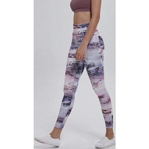 CretKoav New Printing Yoga Pant Women High Waist Anti-slip Fitness Leggings Workout Pant Push Up Hip Gym Leggings Pencil Pants