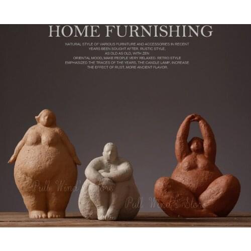 ORIGINAL ROUGH PROCESS ART FULLNESS WOMAN STATUE CLASSIC ABSTRACT PEOPLE STATUE HOME DECORATION