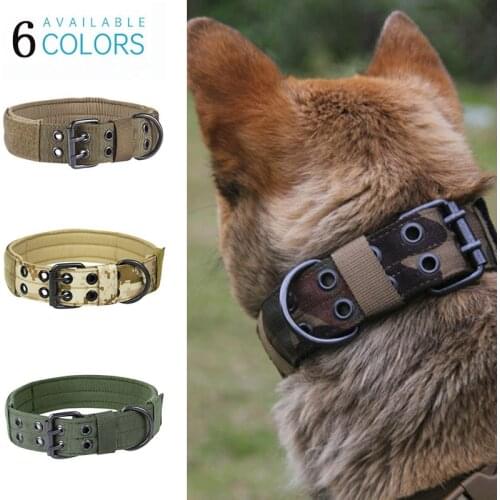 Pet Tactical Collar Dog Neck Ring Nylon Strong Durable Small Medium Large Dogs Outdoor Training Supplies Collar Perro