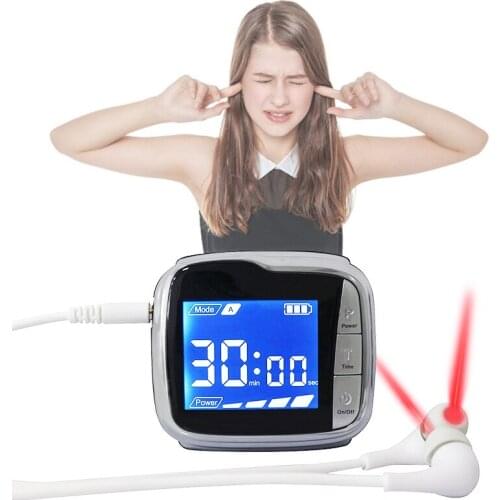 Ear Tinnitus Treatment Device 650nm Diode lllt Cold Laser Therapy Watch for High Blood Pressure 2020 Physiotherapy Equipment