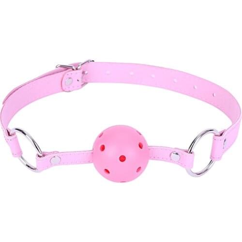 SM Sex Toy Leather Opening Gag Sex Bondage Mouth Plug Adult Mouth Ball Exotic Accessories Adult Products Alternative Toys