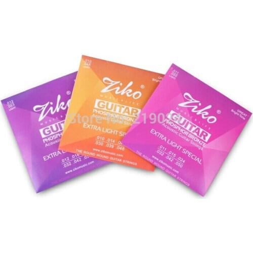 DP-010 CP-011 DP-012 Ziko Acoustic guitar strings Extra Light .010--.047, custom light .011-.052, Light .012-.053
