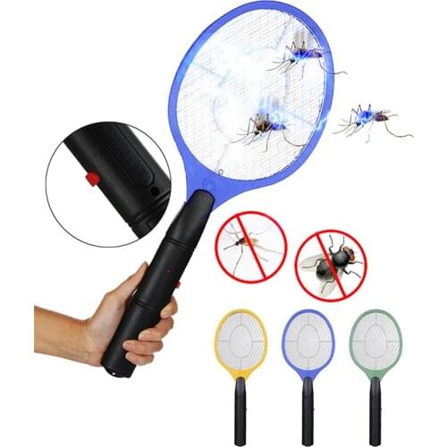 Operated Handheld Racket Electric Mosquito Swatter Insect Home Garden Bug Fly Mosquito Zapper Swatter Killer Trap Pest Reject