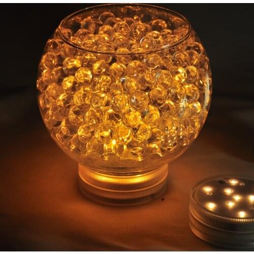 Kitosun 4pcs Waterproof Submersible LED Lights Battery Operated Vases Hookah Lights Remote Controlled Lights for Wedding Xmas