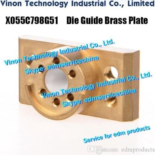 X055C798G51 Die Guide Brass Plate Ø0.8mm for Mitsubishi DWC-BA series machines X055-C798-G51, X055C798G54 edm Lower GUIDE D BA8