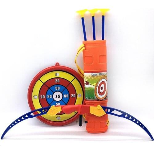 [Funny] Shooting game Simulation Bow Arrow Plastic Soft Sucker Arrow with Target Set archery sprots Outdoor toys kids boy gift