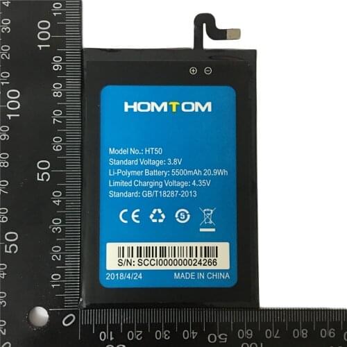 5pcs/lot HT50 Battery Replacement 5.5inch 5500mAh Backup Batteries Replacement For HOMTOM HT50