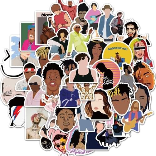 50PCS Rapper Singer Tyler The Creator Stickers DIY Skateboard Guitar Luggage Laptop Bike PVC Cool Decal Graffiti Sticker Kid Toy