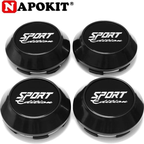 4Pcs/lot 68mm Black SPORT Edition Logo Car Wheel Center Hub Cap Hubcap Emblem Badge Decal Car Styling