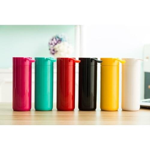 400ML suction bottle Never fall over Vacuum Thermos Thermal coffee tea with sucker anti-fall down double layers stainless steel