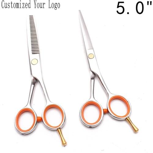 5" 14cm Customize Logo Stainless Dogs Scissors Straight Thinning Shears Pet Scissors Animal Shears Cats Grooming Scissors C1017