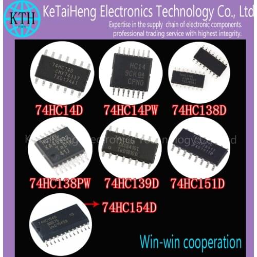 5pcs/lot 74HC138D 74HC138PW 74HC139D 74HC14D 74HC14PW 74HC151D 74HC154D SOIC16 TSSOP16 SOIC14 TSSOP14 SOIC24 SN74HC138DR NEW