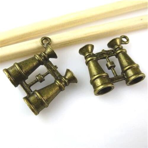 6pcs Antique Bronze 21*20mm Telescope Charms Pendants Accessories For DIY Necklace Bracelet Zinc Alloy Jewelry Making 10801