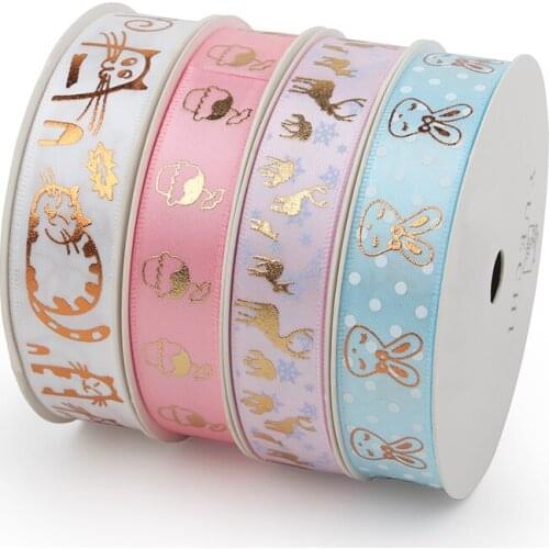 9m Fantasy Cartoon Cute Pet Series Ribbon DIY For Children Gift Birthday Flower Bouquet Wrapping Wedding Party Bow