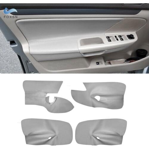 Gray LHD / RHD only 4 Doors Car For VW Golf 5 Jetta 2005 - 2010 4pcs Microfiber Leather Door Handle Armrest Panel Cover Trim