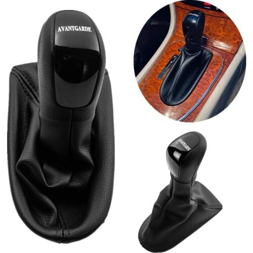 Automatic Car Gear Shift Knob Lever HeadBall Leather Gaiter Boot Cover Case For Mercedes Benz W211 AVANTGARDE CLASSIC ELEGANCE
