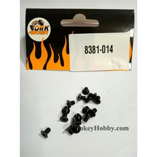 DHK RC CAR PARTS 8381-014 Flathead screw (KM3*5mm) (16 pcs)