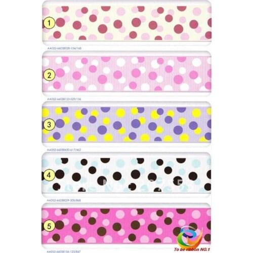 Brand New 1-1/2" Special Dots Grosgrain Ribbon WY-068 ~ 2 color Semicircle Free Shipping