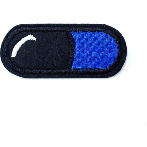 Capsule (Size:2.6x6.0cm) DIY Cloth Badges Mend Decorate Patch Jeans Bag Clothes Apparel Sewing Decoration Applique Patches Badge