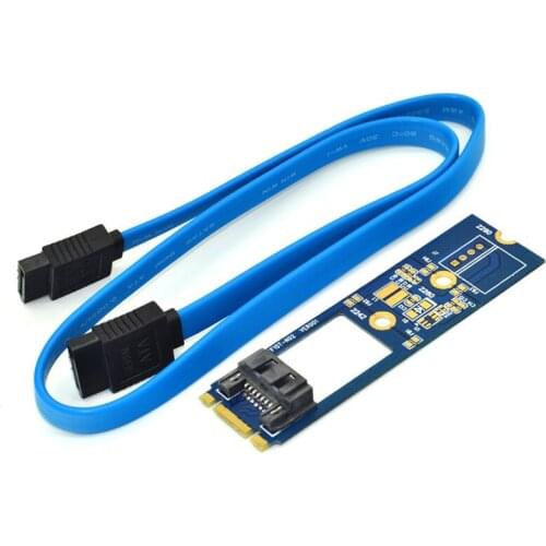 M2 SATA Adapter Convert Card B-M KEY M.2 NGFF SATA SSD to 7Pin Adapter Board Card Support 2242 2260 2280 Main Board for Computer