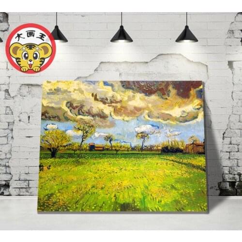 Painting by numbers art paint by number Paris tower Van Gogh tall and more tempest, DIY of its own color Entertainment