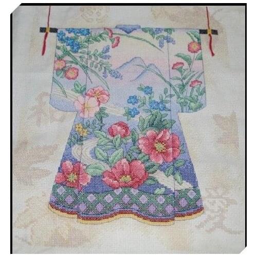 Counted Cross Stitch Kit Kimono Clothes Japanese Traditional Costume