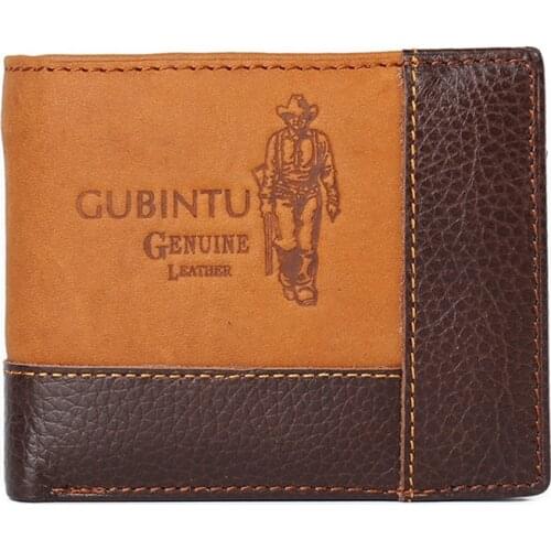 100% Cow Genuine Leather Wallet Men Luxury High Quality Purses Stylish Splicing Zipper Card Holder Coin Purses Short Money Bag