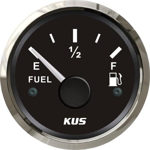 KUS Fuel Level Gauge 240-33ohms Marine Oil Tank Indicator for Boat Truck Car 12/24V 52mm