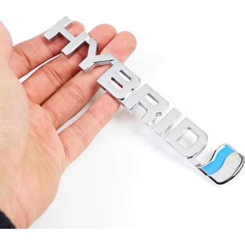 1Pcs 3D Metal Hybrid Stickers Auto Emblem Refitting Badge For Toyota Camry Rav4 Reiz Lexus BMW Audi Honda Peugeot Citroen Seat