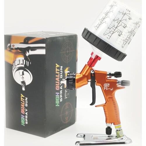 Spray Gun With Adapter Pps Tank 1.3/1.8mm Nozzle Air Spray Gun With Quick-Connect Wash-Free Tank Paint Mixing Cup Paint Sprayer