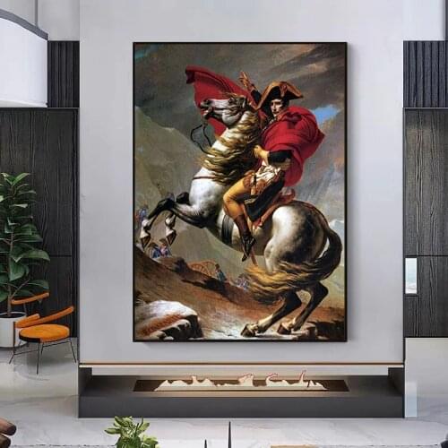 Emperor Napoleon Bonaparte Portrait Canvas Paintings Vintage Posters and Prints Wall Art Pictures Gift Home Artwork Decoration