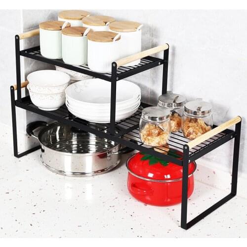 Punching-free kitchen supplies countertop shelf protective fence design seasoning seasoning storage non-slip foot mat cabinet fl
