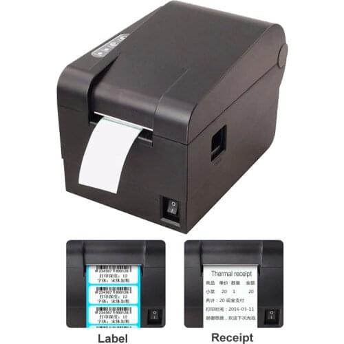 High quality barcode printer sticker printer 58mm receipt printer POS printer Qr code the non-drying label printer