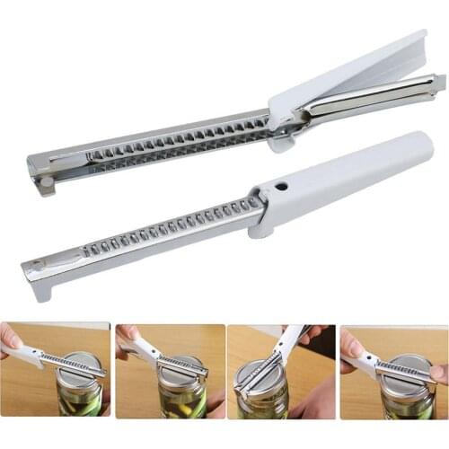 Durable Adjustable Openers Stainless Steel Can Bottle Lid Jar Opener Screw Cap Gadget Manual Portable Home Kitchen Tools