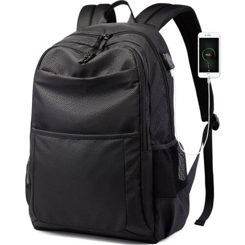 Fashion School Backpacks Large Teenage 15 inch Laptop Backpacks Men Rucksack School Bags Male USB Charging Travel Day Pack Bags