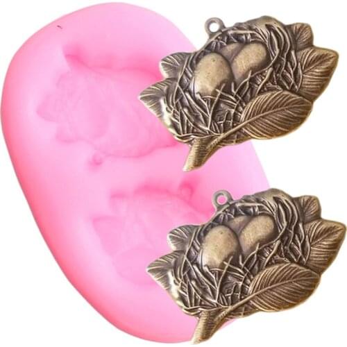 Bird Nest Silicone Mold Cupcake Topper Fondant Mould Cake Decorating Tools Polymer Clay Candy Molds Chocolate Gumpaste Moulds